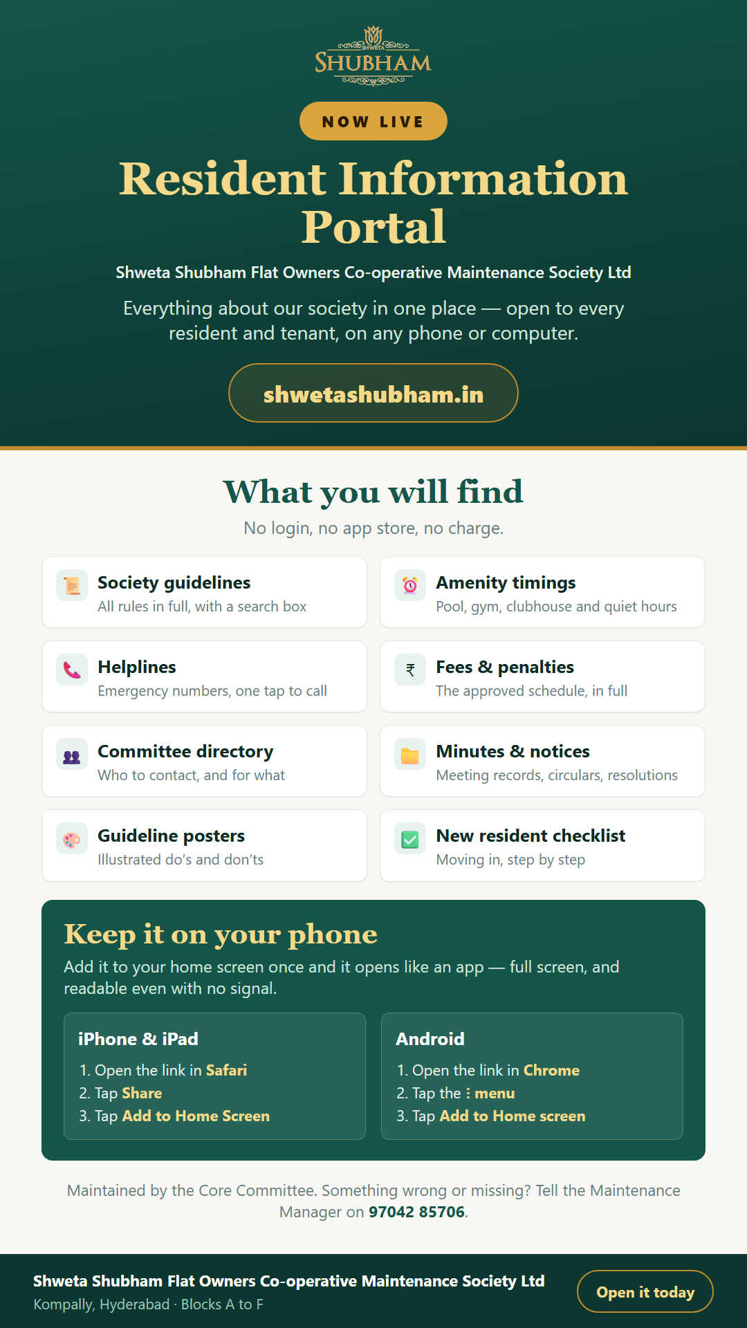 Resident Information Portal is now live